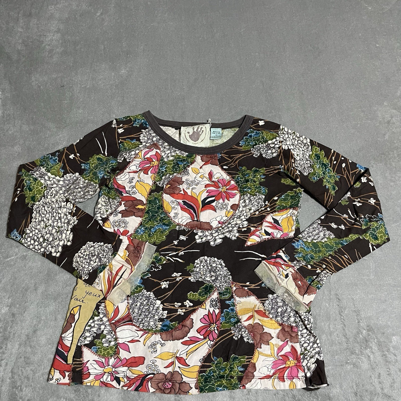 Inner Child Top Womens Medium Patchwork Embroider… - image 1