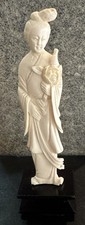 Japanese Hand Carved Figure of Guan Yin (Kannon) Vintage Buddhist Statue 14cm