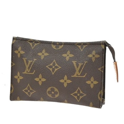 LOUIS VUITTON Poche Toilette 15 Clutch Pouch Bag Monogram Leather M47546 05KC682