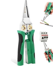 8 In 1 Wire Stripper with Voltage Tester, Wire Strippers/Crimper with Plier, Cut
