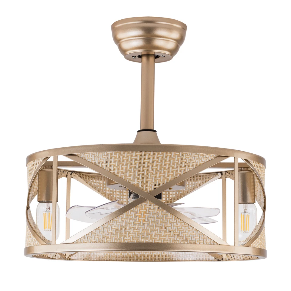 E26 Bulbs (Not Included) lamp holder 40W Ceiling Fan Lights With Remote Control - Image 4 of 4