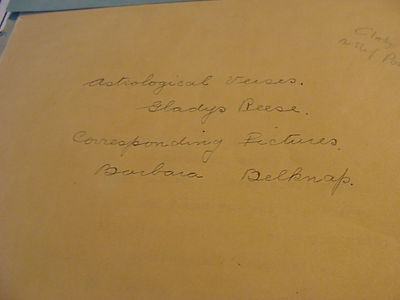 Vintage Paper: ASTROLOGICAL VERSES Gladys Reese, w/ Screen Writers Guild stamp