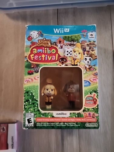 Animal Crossing Amiibo Festival Nintendo Wii U Game, 2 Amiibos & 3 Amiibo Cards  - Picture 1 of 7