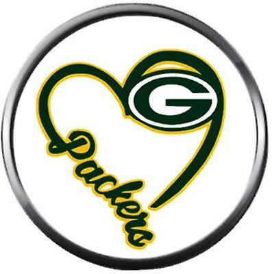 Nfl Green Bay Wisconsin Packers Heart Logo Football Fan Team Spirit 18mm 20mm 784862298064 Ebay