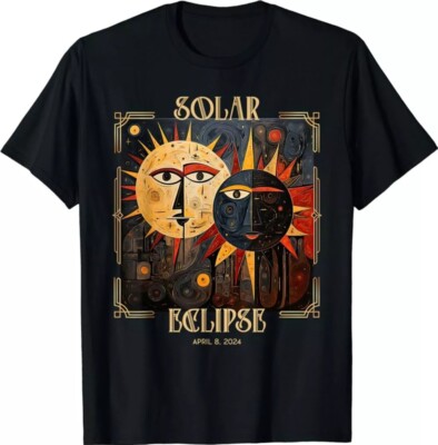Art Solar Eclipse Shirt 2024 Sun Totality April 8th America T-Shirt, Unisex Tee
