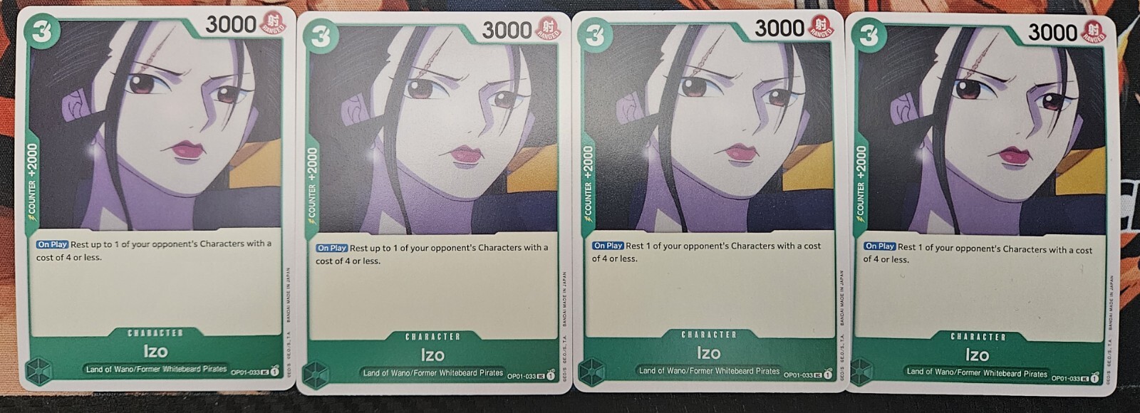 Izo Romance Dawn OP01033 One Piece Card Game Playset 4x Pontificia