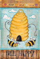 Toland Home Garden Bee Happy 28 X 40-inch Decorative Usa-produced House Flag, Ne on sale Toland Home Garden Bee Happy 28 X 40-inch Decorative Usa-produced House Flag, Ne on sale