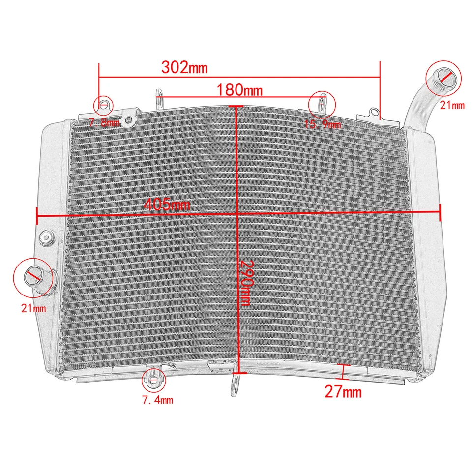 Rejilla de radiadores enfriador de motor refrigeración para Honda CBR600RR F5 CBR 600RR 600 RR Foto 4 de 4