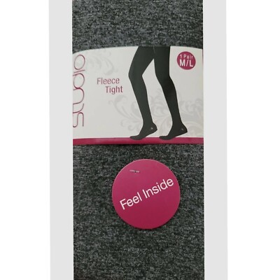 Studio Fleece Lined Women's Tights Heather Grey 1 Pair Size M/L Footed