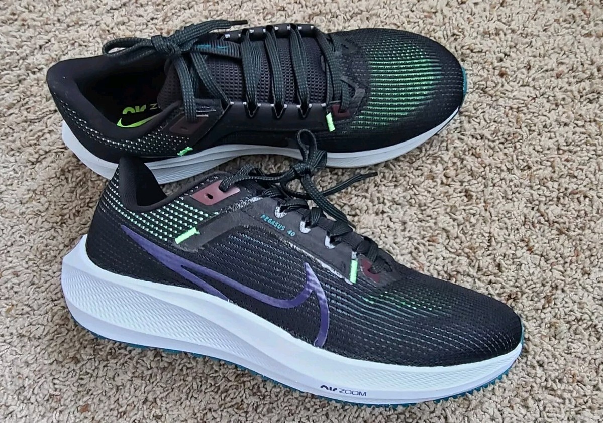 スパイク・シューズ Nike Pegasus 40 US 9 / 27cm Nike Pegasus 40 Running Shoes Mens 9 D US Black Purple | eBay