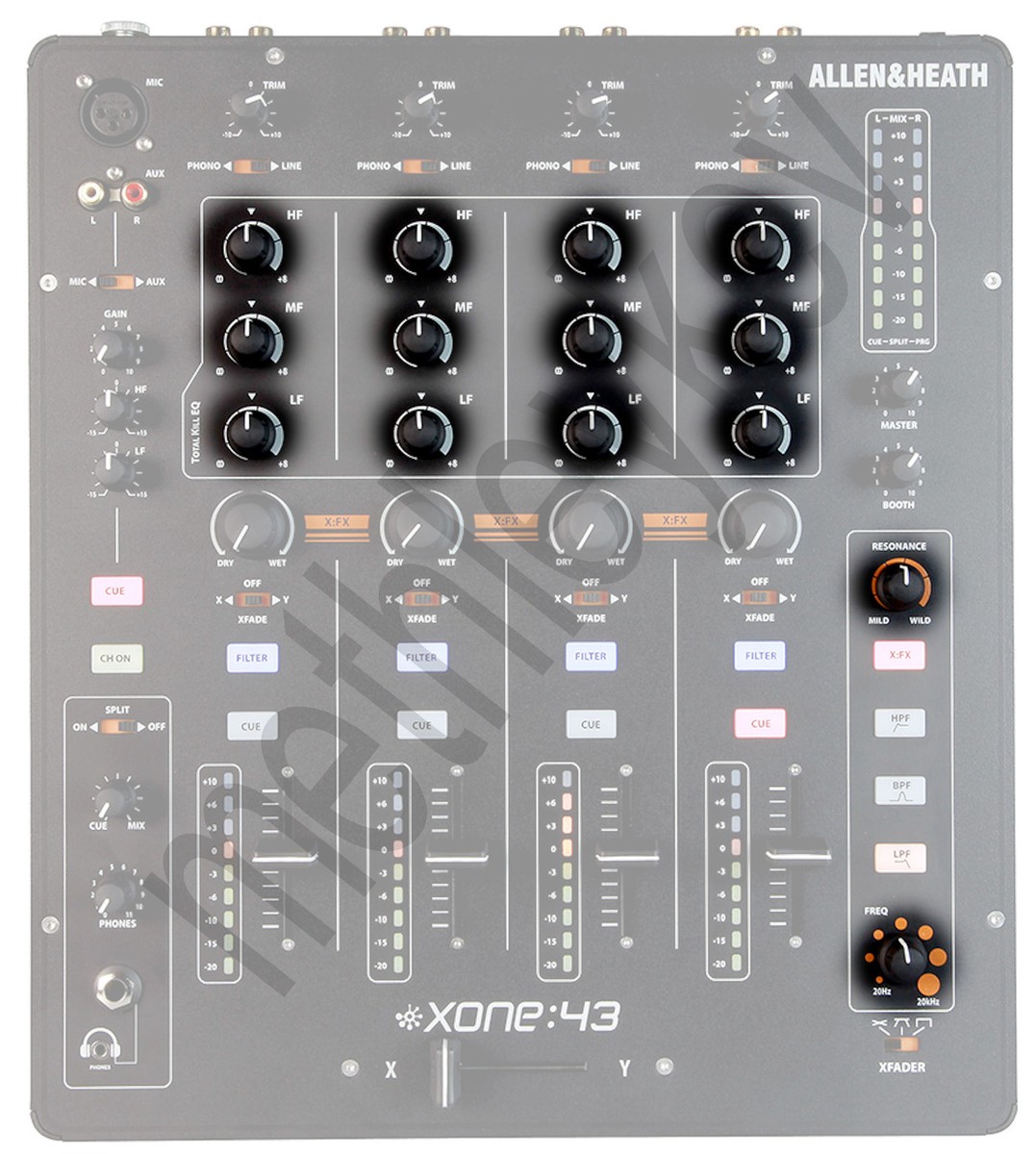 Allen and Heath XONE 62 Grey DX 4D DB2 Black White Large Allen and Heath XONE 62 Grey DX 4D DB2 Black White Large