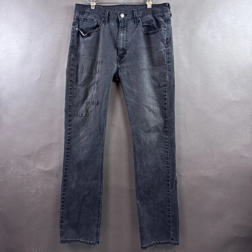 Pantalón de mezclilla Levis Jeans para hombre 36x36 negro 527 corte bota lavado oscuro ropa de trabajo fruncido Foto 2 de 4