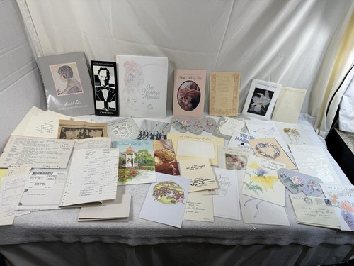 Vintage 1989 Wedding Cards, Planner Bridal Registry Marshall Fields, Memory book
