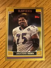 Jonathan Ogden 2006 Topps Gold 818/206 Parallel Card #182 Baltimore Ravens HOF