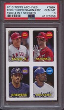 2013 Topps Archives Stickers Mike Trout Bryce Harper Braun Kemp PSA 10 Gem Mint