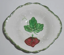 Blue Ridge Pottery Wild Strawberry Lug Handle Cereal Bowl
