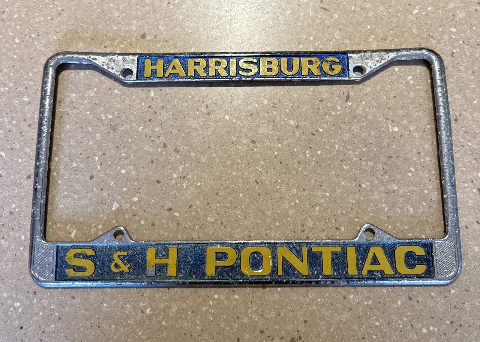 RARE S & H Pontiac Dealership License Plate Frame Harrisburg PA eBay