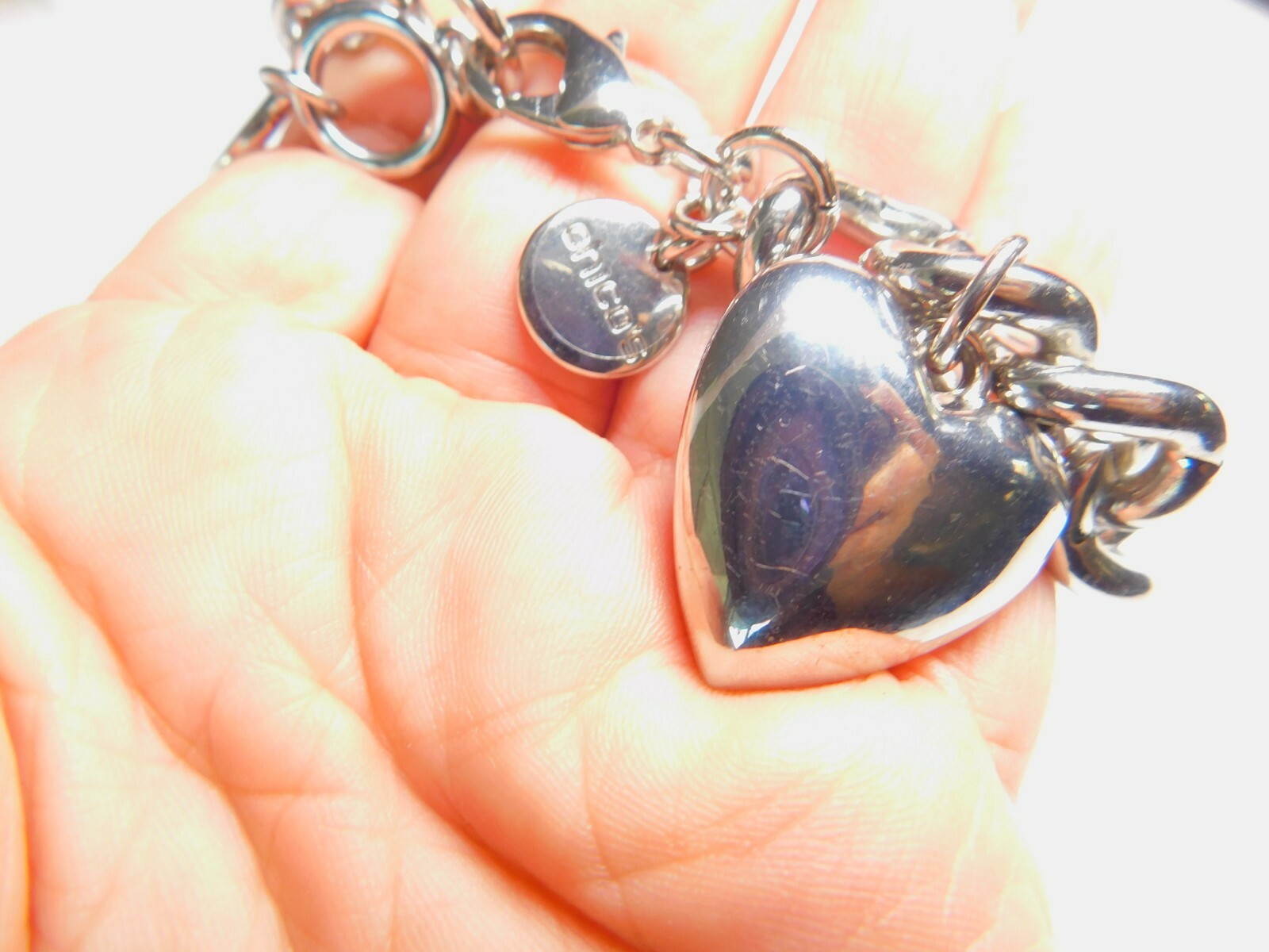 Signed Chico's Heavy Curb Chain Solid Silver Tone… - image 1