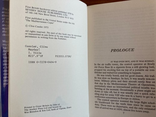 Clive Cussler - Iceberg signed Manuscript page - Mayday 1st - Pacific Vortex + - Picture 7 of 9