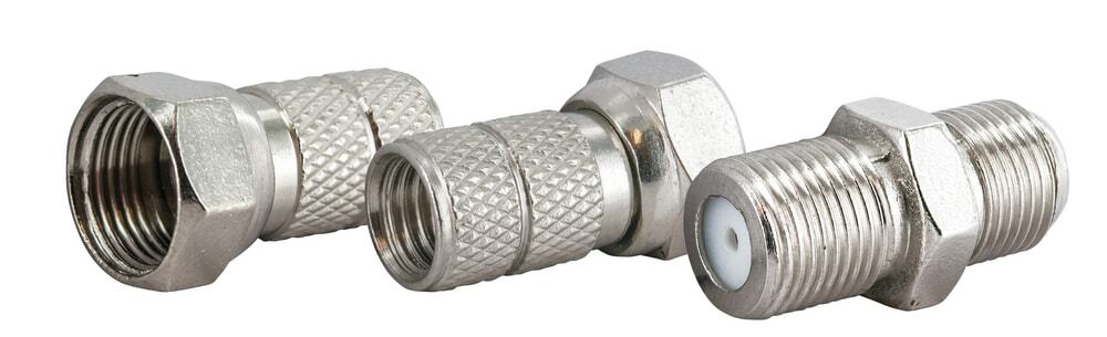 Schwaiger F-Stecker Комплект из 3 частей (Ø 6,5 мм) KVBS65 - 1 F-Verbinder + 2 #38877256