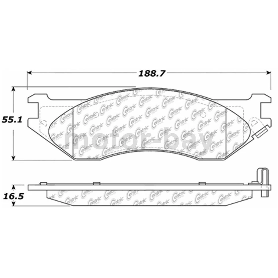 Pastillas de freno delanteras traseras para Ford F-150 tracción trasera 5,4 L 2003 2002 2001 2000 1999 Foto 3 de 4