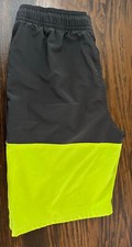 Gap Fit Swim Trunks Bottoms Shorts Gray and Green Boys Size XXL
