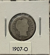 1907-o  Barber dime , better date , nice coin