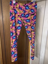 LuLaRoe Tall Curvy Leggings Floral Pattern Multicolor Preowned