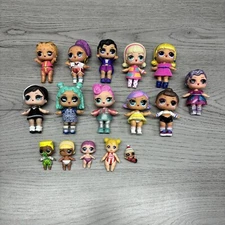 LOL Surprise! Lot of 16 Variety Some Small Glitter Dress Pink Purple Doll Dolls