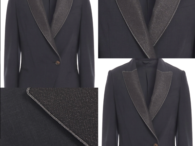 【VIP価格】BRUNELLO CUCINELLI Lurex fabric Blazer Brunello Cucinelli Sparkle-lapel Embellished Bead Twill Suit