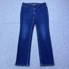 Duluth Jeans Women's 10 Daily Denim Slim Leg Mid Rise Dark Wash Blue Stretch