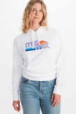 NWT Marmot Women's Sz XS Costal Fleece Pullover Graphic Hoodie Sweatshirt White