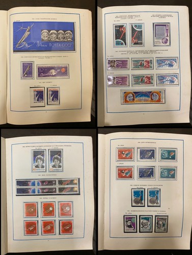 Vintage Soviet Postage Stamp Album SPACE COSMOS USED STAMPS USSR - Picture 6 of 24