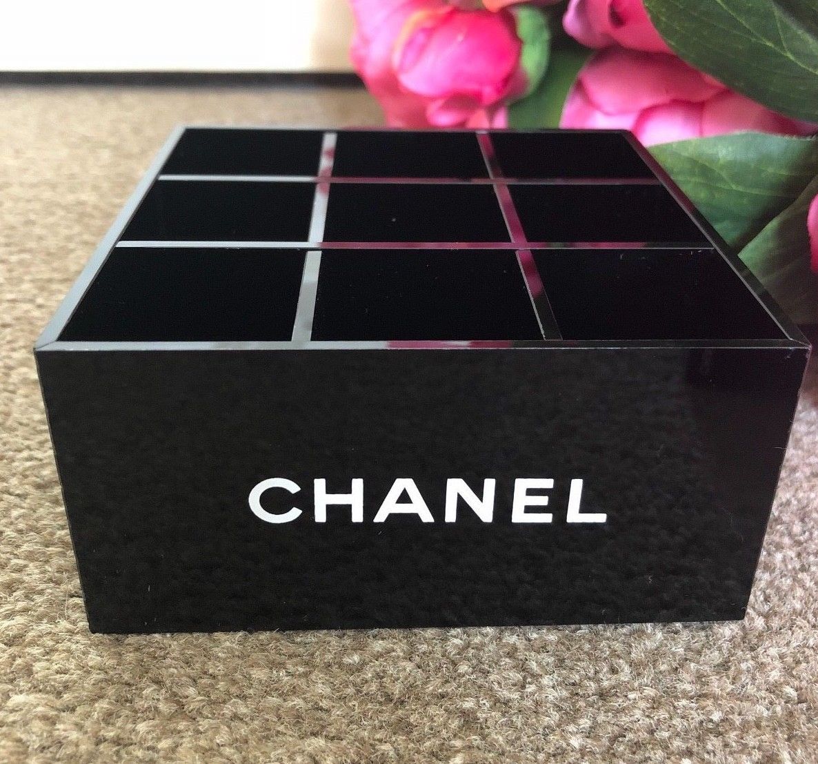 Chanel Acrylic MakeUp Cosmetic Box Storage Vanity Lipstick Organizer eBay