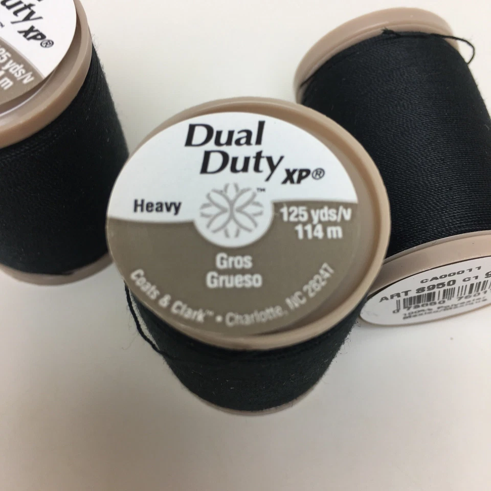 Dual Duty XP Heavy Thread 125 Yards, Black, Pack of 3 - Image 4 of 4