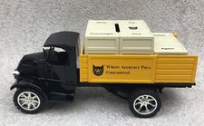 Scale Models by Ertl CAT Scale Mack Stake Truck w/Crates Die Cast Locking Bank