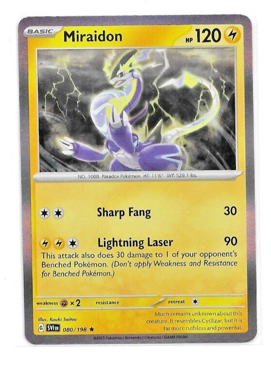 Miraidon Holo #80/198  Scarlet & Violet Pokemon Card NM/Mint