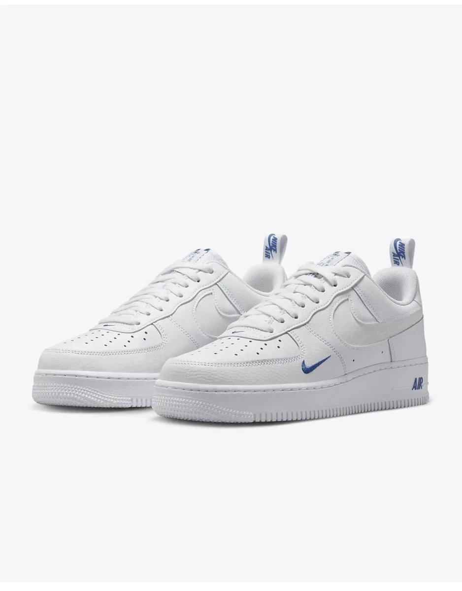 Nike White Air Force 1 '07 Lv8 Sneakers With Reflective Swoosh And Grey  Details. for Men