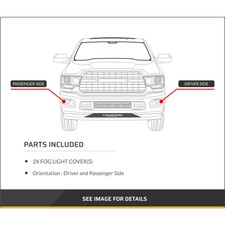 Evan-Fischer Front Driver Left Side Fog Light Trim For Acura RDX 2016-2018 (Textured Black) - View #4