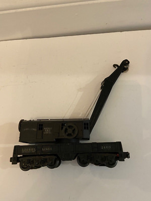 LIONEL #2460 Bucyrus Erie Crane Car, 12 wheel, 1946-1950~ EVERYTHING WORKING