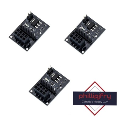 3pcs NRF24L01 WirelessSocket Adapter on-board AMS1117-3.3 for 8pin Module