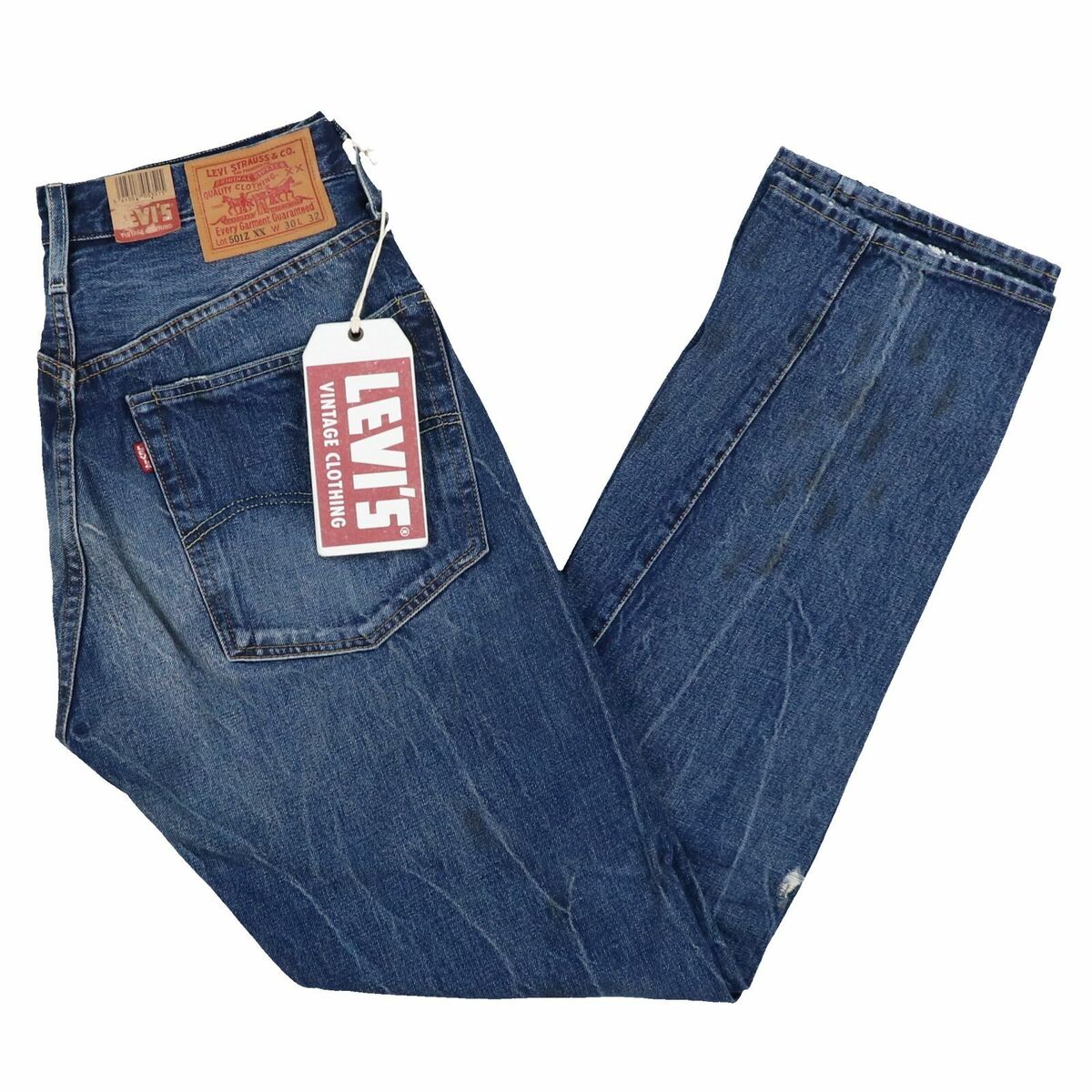 Levis 501 Jeans Mens Big E Vintage Shrink To Fit Selvage Design