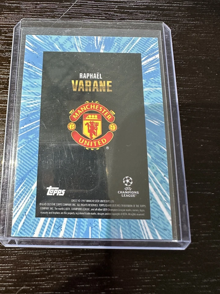 2023-24 Topps Gold UEFA Raphael VARANE AUTO Manchester United /49 - Image 3 of 3