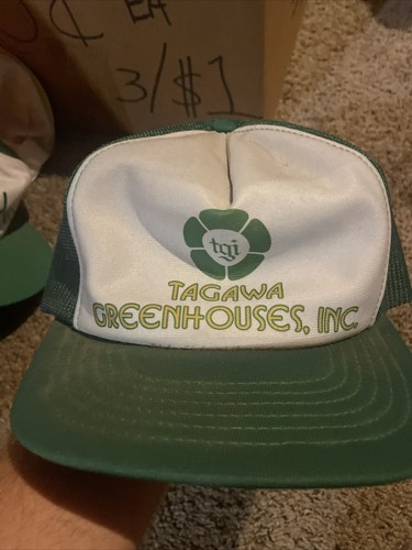 Vintage Headliner By Vernon Trucker SnapBack Green Tagawa Greenhouses, Inc.