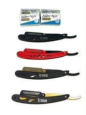 CLASSIC OLD FASHION STAINLESS STEEL STRAIGHT EDGE BARBER RAZOR MANY COLORS NEW