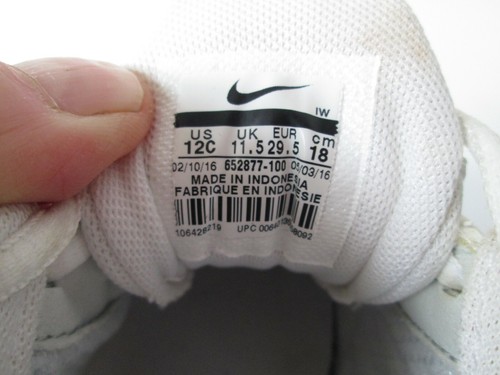 NIKE AIR white sneakers 12C "SWOOSH PACK" SZ 12 C kids Rare! Color changeable - Picture 12 of 12