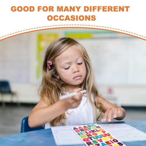 10 Sheet Colorful Letter Stickers Alphabet Stickers DIY stock Stickers A to Z - Bild 2 von 12