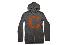 adidas Womens Gray Zip-Up Distressed C Gray Hoodie New S
