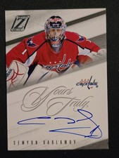 2010-11 Zenith Yours Truly Auto #VA Semyon Varlamov Washington Capitals