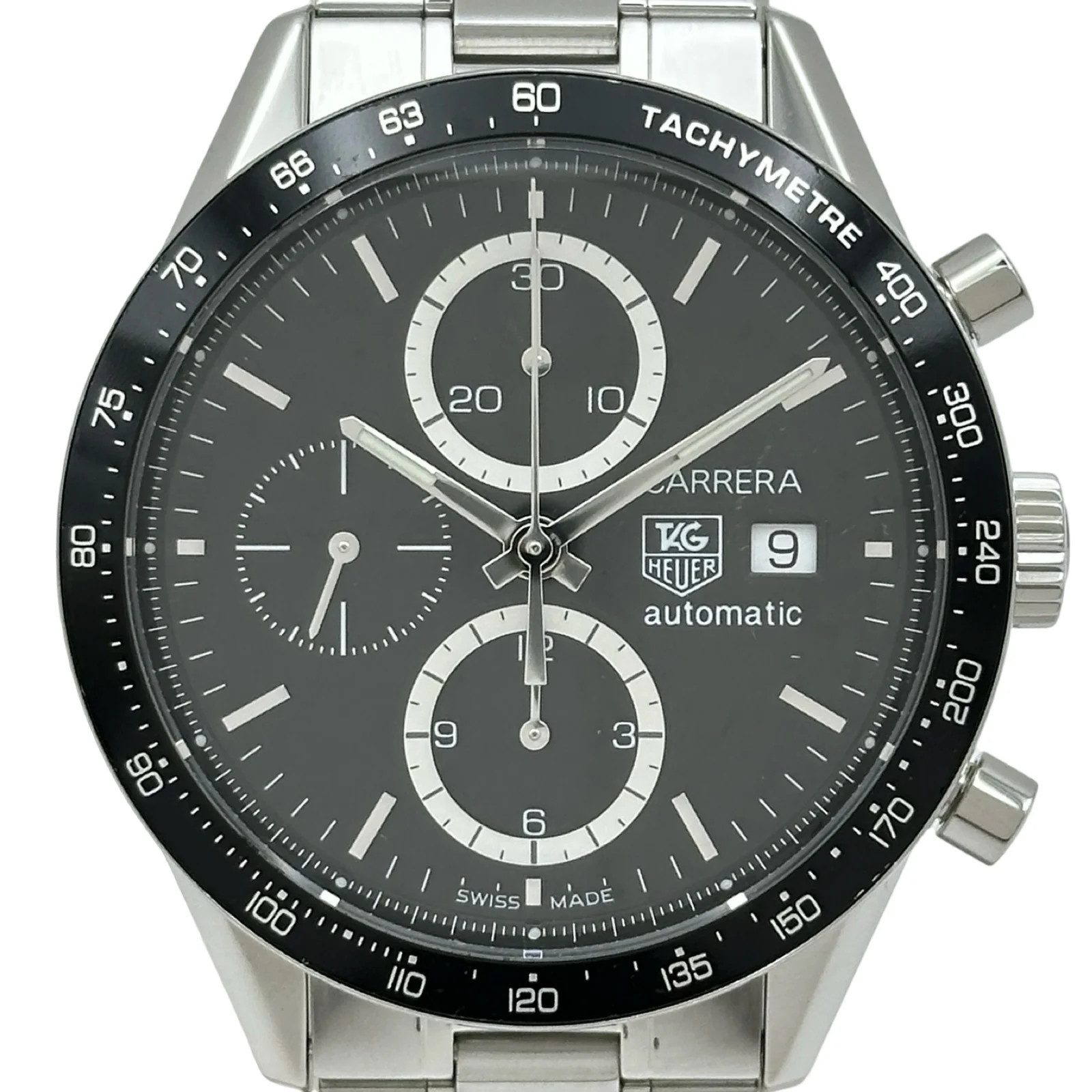Tag Heuer Carrera Caliber 16 Chronograph Cv2010.ba0786 Black Stainless Used